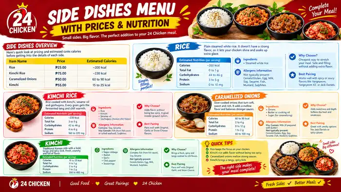 24 chicken side dishes menu 1 24 chicken side dishes menu 1